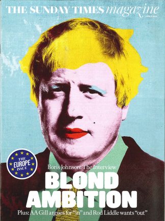 The Sunday Times Mag:Boris Johnson, David Cameron, Rod Liddle, AA Gill 12.6.16