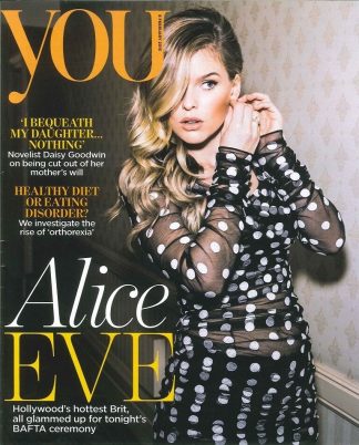 You Mag: Alice Eve Preparing For BAFTA's - Daisy Goodwin - Lisa Faulkner 8.2.15