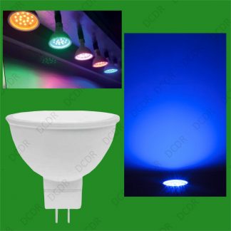 1x 7W 12V MR16 Blue Coloured Spot Light Bulb Lamp, Mood Effect Illumination