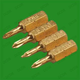 4x Phillips No. 0x25mm Screwdriver Bits, Diamond Coated, 1/4" Hex, S2 Steel