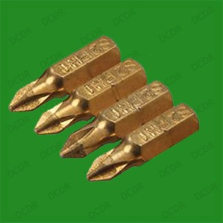 4x Phillips No. 1x25mm Screwdriver Bits, Diamond Coated, 1/4" Hex, S2 Steel