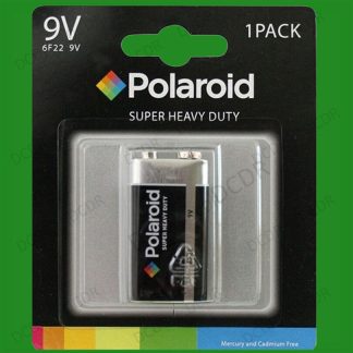 Polaroid 9V Battery, 6F22, MN1604, PP3, Smoke Alarm Battery Super Heavy Duty