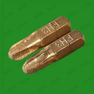 2x Phillips No. 3x25mm Screwdriver Bits, Diamond Coated, 1/4" Hex, S2 Steel