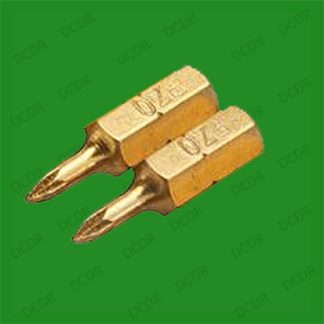 2x PZD Pozidriv No. 0x25mm Screwdriver Bits, Diamond Coated, 1/4" Hex, S2 Steel