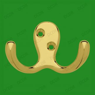 8x Hat, Coat, Clothes Robe Brass Plated Drunken Octopus Lightweight Double Hook