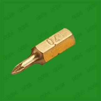 1x PZD Pozidriv No. 0x25mm Screwdriver Bits, Diamond Coated, 1/4" Hex, S2 Steel