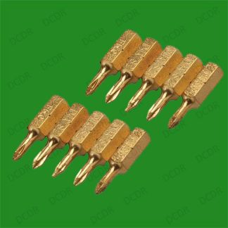 10x Phillips No. 0x25mm Screwdriver Bits, Diamond Coated, 1/4" Hex, S2 Steel