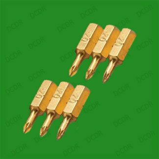 6x PZD Pozidriv No. 0x25mm Screwdriver Bits, Diamond Coated, 1/4" Hex, S2 Steel