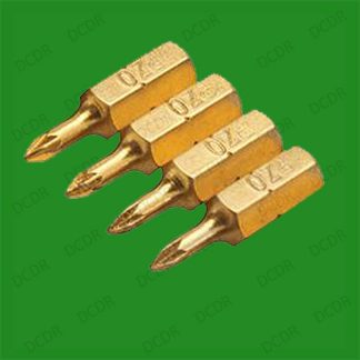 4x PZD Pozidriv No. 0x25mm Screwdriver Bits, Diamond Coated, 1/4" Hex, S2 Steel