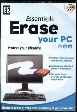 Essentials Erase Your PC, Protect your Identity, NEW XP