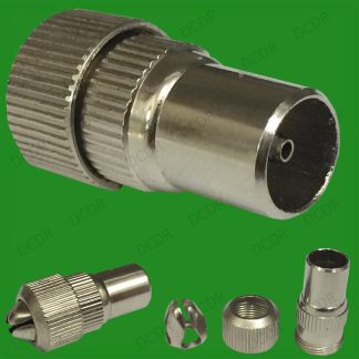 10x RF Male TV Aerial Coaxial Cable Plug Connector, COAX, Digital Freeview