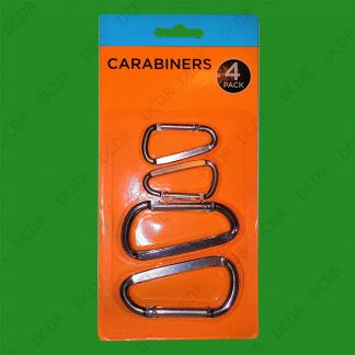 4 Pc Aluminum Carabiner D-Ring KeyChain Clip Snap Hook Karabiner Camping Outdoor