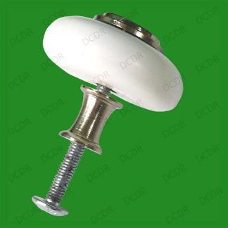 2x Paintable White & Silver Knobs 42mm Cabinet Wardrobe Door Kitchen