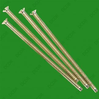 50x M3.5 Brass Plated 75mm Long Fine Electrical Thread Slotted Head Screws