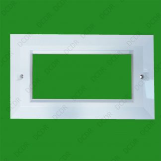 2x Bevelled Double Gang Faceplate Cat5e Cat6 RJ45 Euro Module Quad Wall Plate