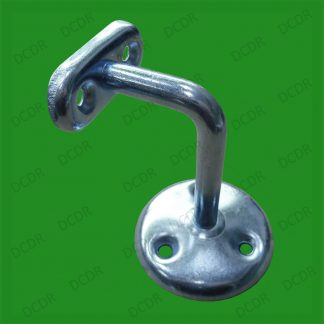 Silver Galvanised Railing Holder Handrail Bracket Barriers Stairs Guardrails