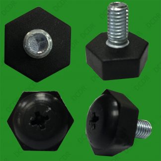4x 22mm Base Diameter, M8x15mm Adjustable Levelling Feet Hex Cross Head Bottom