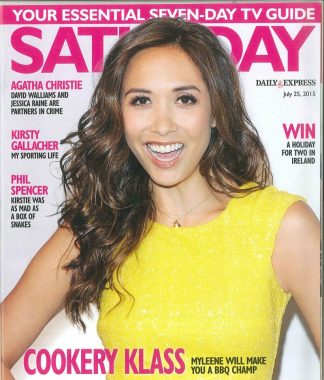 Daily Express: Myleene Klass, David Walliams, Jessica Raine; July 2015