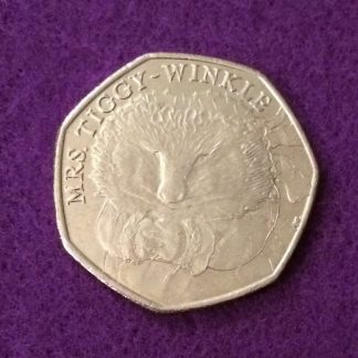 2016 UK 50p Coin Collectable Mrs Tiggy Winkle Beatrix Potter Fifty Pence