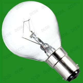 6x 60W CLEAR ROUND GOLF LIGHT BULBS SBC B15 BAYONET