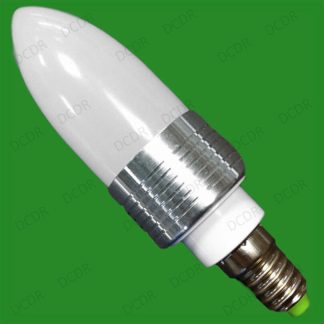 2x 3W LED Ultra Low Energy 6400K Daylight White Candle Light Bulbs E14 SES Lamps