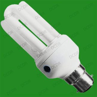 15W Low Energy CFL Dusk Dawn Sensor Security Light Bulb; BC, B22 Bayonet Lamp