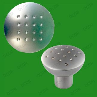 3x 32mm Round Matt Chrome Effect 'D' Dimple Door Knob Handle Cupboard Drawer