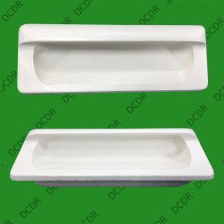 6x White Wooden Recessed Handle 110mm Cabinet Wardrobe Kitchen Door Knobs