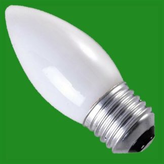 4x 25W PEARL CANDLE DIMMABLE LIGHT BULBS, ES, E27, SCREW