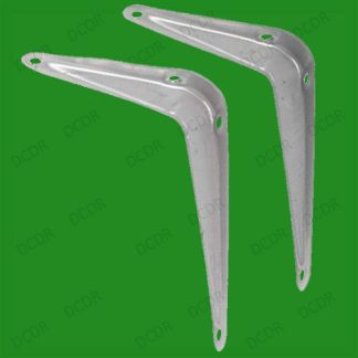 6x London Grey Metal Shelving Support Wall Mount Brackets 225 x 175mm / 9" x 7"