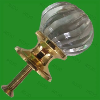 4x Clear Glass Knobs, Swirled Glass, Drawer Cupboard Cabinet Sideboard