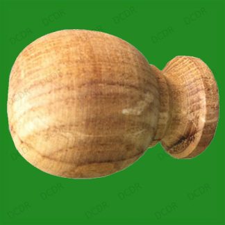 8x 31mm Teak Wood Kitchen Cabinet Cupboard Door Handles, Spherical Drawer Knobs.