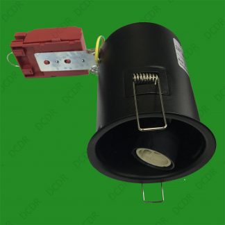 1x Extra Long GU10 LED Halogen Barrel Fire Rated Downlight Can With Spring Clips