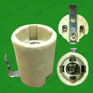 12x E14 SES Ceramic Porcelain Socket Light Bulb Lamp Holder with Fixing Bracket