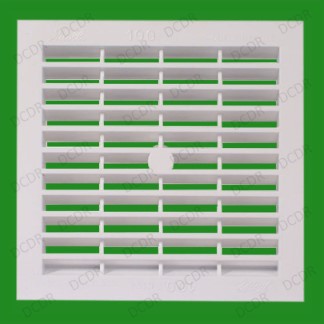 2x White Square Air Vent Grill Cover, 131mm x 131mm Hole Ventilation