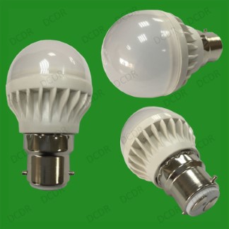 2x 5W G45 Globe Golf LED Light Bulb Round B22 BC 6500K Daylight White Lamp