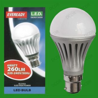 2x 6W LED Ultra Low Energy Instant On Pearl GLS Globe Light Bulbs BC B22 Lamps