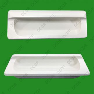 2x White Wooden Recessed Handle 110mm Cabinet Wardrobe Kitchen Door Knobs