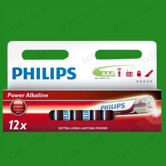 12x Philips AAA Power Alkaline Extra Long Lasting Power Batteries, LR03,1.5v