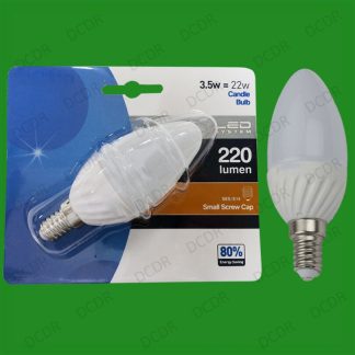 2x 3.5W LED Ultra Low Energy, Instant On, Pearl Candle Light Bulb, SES, E14 Lamp