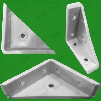 50x 50mm 2" Plastic White Cranked Corner Gusset Brace Angle Brackets, Furniture