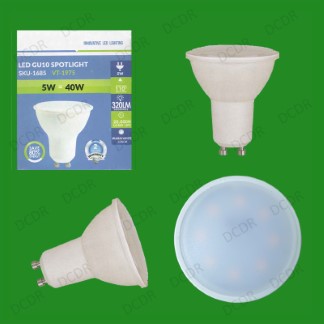 8x 5W(=40) GU10 LED Warm White 3000K Instant On Pearl Spotlight Bulb Light Lamp