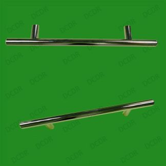 12x 128mm Chrome Effect T Handle Bar Door Drawer Handle Wardrobe Cupboard