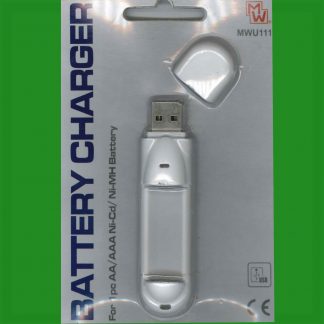 20x AA & AAA Ni-MH & Ni-Cd Extendable USB Rechargeable Battery Charger Black