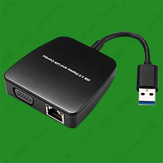 USB 3.0 to VGA & LAN Adaptor, Extend Mirror or Duplicate Display, Transfer Data