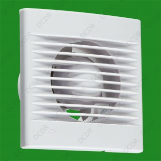 1x White 100mm 4" Bathroom Toilet Extractor Fan Vent With Overrun Timer