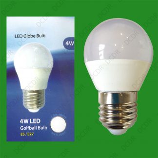 10x 4W (=40W) E27 6500K Daylight White G45 Round Golf Ball LED Light Bulb Lamp