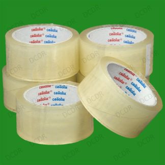 12x Rolls Cellofix, Low Noise, Clear Parcel Packaging Tape 48mm x 66m, Packing