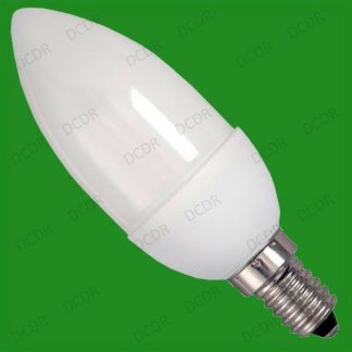8x 7W Low Energy CFL Micro Candle Eco Friendly Light Bulbs, SES, E14, Lamps