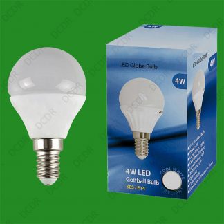 10x 4W (=40W) E14 6500K Daylight White G45 Round Golf Ball LED Light Bulb Lamp